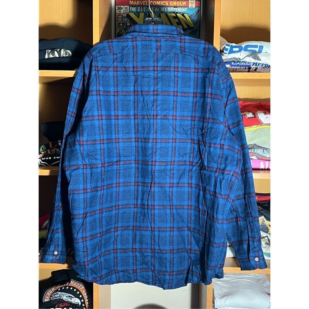 Pendleton Wool Blue Plaid Flannel Button Down Shi… - image 3